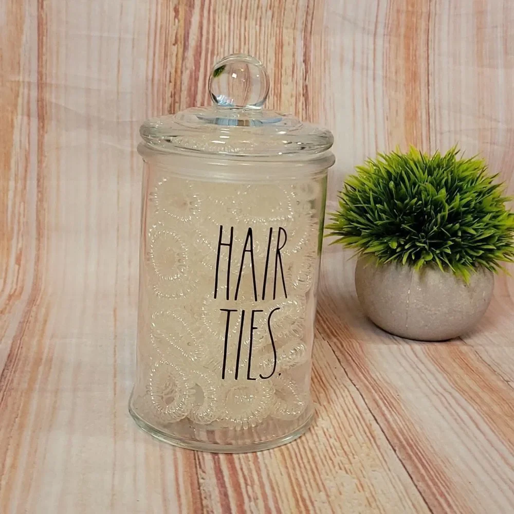 Rae Dunn Glass Hair Tie Holder